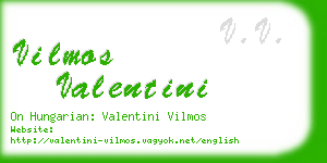 vilmos valentini business card